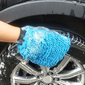 Gant de lavage de voiture en microfibre double face 24,5x18cm, chenille absorbante, pour l'entretien des véhicules - Product Image 2