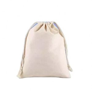 Custom Logo Reusable Gift Cotton <b>Drawstring</b> <b>Bag</b> for Grocery Shopping Fashion Personable Organza <b>Canvas</b> String Pouch - Product Image 3