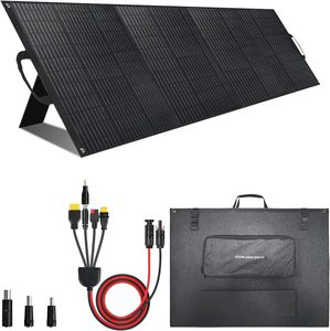 Panel Solar Monocristalino Plegable de 400W, 23.5% de Alta Eficiencia, Cargador Portátil Negro para Estación de Energía con Conector DC 3 en 1 - Product Image 1
