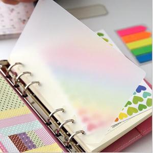<span class=keywords><strong>A5</strong></span> 6 Nhẫn Binder Divider Loose Leaf Giấy Kế Hoạch Bộ Chia Ban Matt Frosted PP Tấm Filler Giấy Spacer <span class=keywords><strong>Filofax</strong></span> <span class=keywords><strong>Organizer</strong></span> - Product Image 2