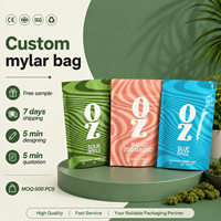 Sacs en Mylar à fermeture éclair résistants aux enfants, imprimés sur mesure, anti-odeur, avec logo, emballage refermable