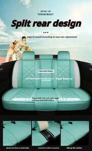 Housses de Siège <span class=keywords><strong>Auto</strong></span> Jeep de Luxe Designer, Protection Universelle, Accessoires Intérieurs Automobile en Cuir PVC, Sécurité, Noir Girly - Product Image 6