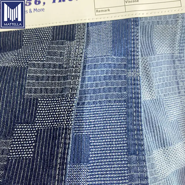 Indigo mavi 13oz 100% organik pamuk japon sashiko kendo kumaş tarzı jakarlı denim kumaş kot ceketler için