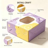 Boîte à gâteau mousse personnalisée en papier pliable pour pâtisserie, emballage pour petits desserts
