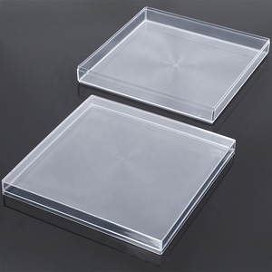 Boîte de rangement carrée en plastique acrylique conteneur PS <span class=keywords><strong>transparent</strong></span> avec couvercle alimentaire chocolat bonbons Biscuit pâtisserie faveur de <span class=keywords><strong>mariage</strong></span> étui cadeau - Product Image 5