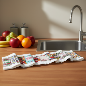 Paños de Cocina Surtidos 100% Algodón, 61 cm x 41 cm, Diseño Impreso Novedoso para Uso Doméstico - Product Image 2