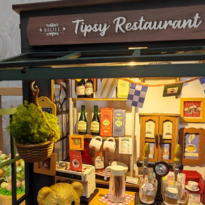 Kit <span class=keywords><strong>de</strong></span> construction <span class=keywords><strong>de</strong></span> maison miniature en bois Little Bear Caf, modèle éducatif DIY, décoration <span class=keywords><strong>de</strong></span> <span class=keywords><strong>Noël</strong></span>, fabrication artisanale, anti-stress - Product Image 2