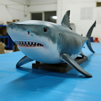 Grand requin blanc modèle animatronique Animal marin grandeur nature pour jeu intérieur parc d'aventure public utilisation du parc aquatique