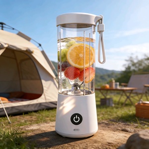 Mini mixeur portable 400 ml, fonctionne sur piles, 6 lames en acier inoxydable 304 pour des smoothies frais et rapides à la maison - Product Image 1