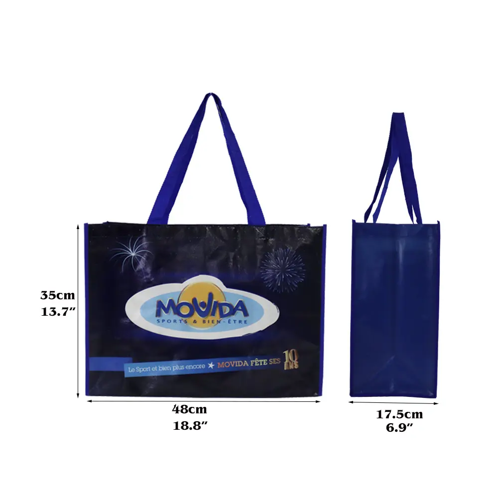 Herbruikbare Custom Luxe Tote Non Woven Euro Boodschappentassen Met Logos