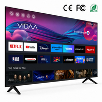 Téléviseur LED intelligent 4K UHD VIDAA sans cadre, 65, 75, 85, 100 pouces, avec WIFI, Bluetooth, HDR, pour la maison et l'hôtel, fabrication OEM ODM.