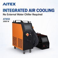 Machine de soudage au laser à fibre portative de 2000 W, refroidie par air, avec alimentation en fil optionnelle pour tôles AT650