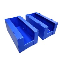 Boîte en plastique ondulé PP pliable et empilable, boîte en Coroplast réutilisable, boîte en feuille creuse pour le stockage en entrepôt, l'expédition et le transport