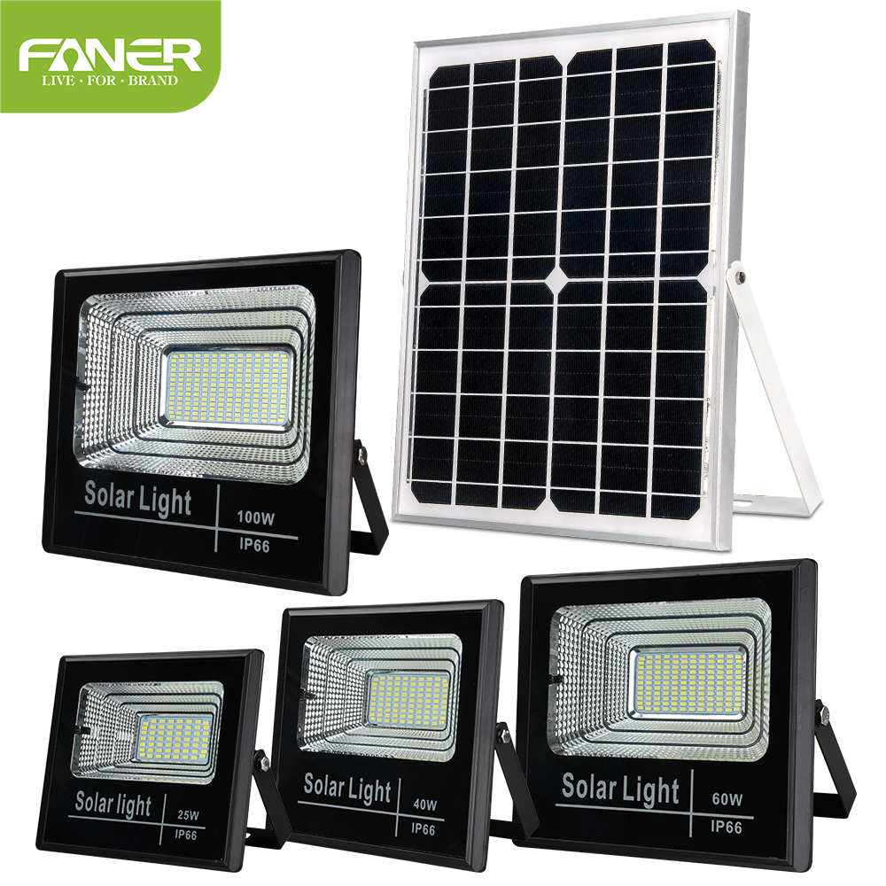 Faner Солнечный Прожектор, отдельный Высококачественный Мощный Солнечный smd светодиодный прожектор