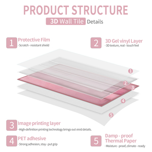 Nouveauté : Carreaux muraux autocollants 3D en gel moderne pour crédence de cuisine, en vinyle, antistatiques - Product Image 3