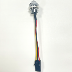 ראש מנורה מפלסטיק מצופה כסף חוטי F8 IP67 5V/12V מותאם אישית WS2812B ניתן לכתובת 24AWG מחבר דופונט 8mm נורית חיווי - Product Image 4