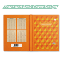 Cahier scolaire à couverture rigide A5 avec motif géométrique triangulaire, logo personnalisé, vente en gros de papeterie scolaire