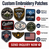 Écusson de logo de créateur brodé à coudre au fer sur des autocollants d'appliques de broderie Écussons brodés personnalisés pour vêtements de marque de vêtements