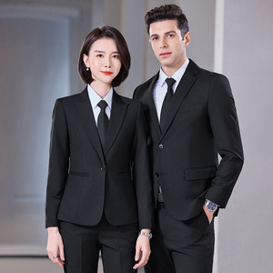 Royal Blue Wrinkle-Free Suit Long Sleeve Unisex Professional Workwear For 4S Stores Property Hotel Managers Corporate Groups - Product Image 3