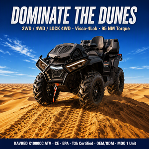 <span class=keywords><strong>Quad</strong></span> 4x4 KAVRED K1000CC Torque Visco 4Lok 2WD 4WD Lock 1000W Essence CE EPA T3B Desert Dune - Product Image 1