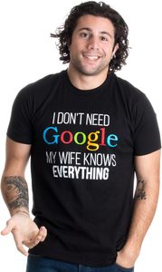 Mi esposa sabe todo, divertida camiseta sin mangas con estampado de texto y cuello redondo, 100% algodón, unisex, para Internet - Product Image 2