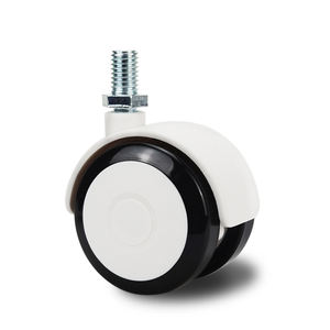 2 Zoll PP Nylon Medical Bett rollen Low Profile Doppel <span class=keywords><strong>PU</strong></span> Light Duty Flat Swivel Lenkrad bremse <span class=keywords><strong>50mm</strong></span> Durchmesser Rad - Product Image 4