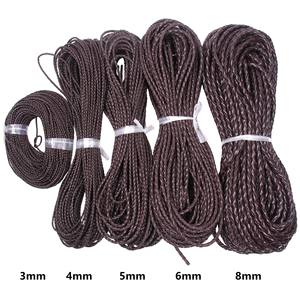 Classic Round Braided <b>Leather</b> Cord Thread String 6mm for DIY Men Women <b>Bracelet</b> & Necklace <b>Leather</b> Cords - Product Image 3