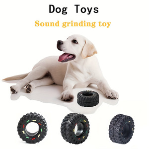 Jouet interactif écologique indestructible de haute qualité pour animaux de compagnie résistance aux morsures forme de <span class=keywords><strong>pneu</strong></span> jouet à mâcher grinçant - Product Image 2