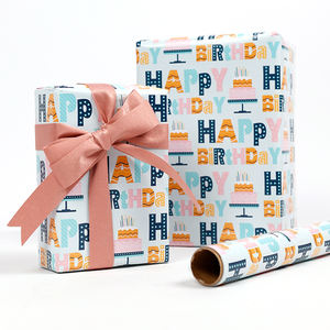 Factory <b>Birthday</b> Gift <b>Wrapping</b> <b>Paper</b> 43*300 cm <b>Wrapping</b> <b>Paper</b> Packaging - Product Image 3