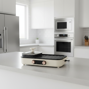 Grill électrique sans fumée tendance 2026 de 1500 W, barbecue d'extérieur avec multi-cuiseur et mini-plaque de cuisson pour usage domestique - Product Image 1