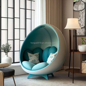 ردهة غرفة المعيشة بتصميم جديد على شكل قشر البيض والنمذجة الفنية الإبداعية في صالة الفندق كرسي - Product Image 5