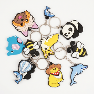 Wholesale Hot Sale Promotional Gift Soft PVC Cute Mini Cartoon <b>Customized</b> <b>Keychain</b> Tag for Souvenir - Product Image 3