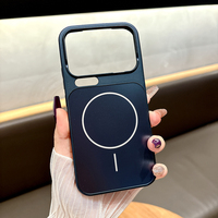 Étui de téléphone magnétique en TPU mat tendance pour Xiaomi 17 Pro Max avec grandes fenêtres de visualisation, résistant aux chocs et anti-rayures