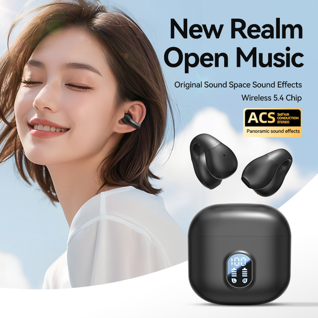 TWS TB Mini Wireless Earbuds Digital Display IPX5 Waterproof Touch Control Semi-in-ear Design Sports Gaming Low Latency Custom