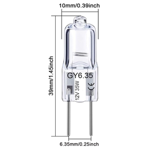 Fábrica DC12V GY6.35 <span class=keywords><strong>Bombilla</strong></span> 50W 100W Crystal Clear Halogen Luces <span class=keywords><strong>Bombilla</strong></span> 2 Pin 2700K Cuentas blancas cálidas para luces colgantes de <span class=keywords><strong>techo</strong></span> - Product Image 2