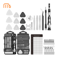 Kit de tournevis magnétique professionnel Mingtu 138 en 1, ensemble d'outils de réparation de précision à 117 pièces avec manche en acier
