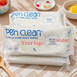 Lingettes nettoyantes pour bébé personnalisées, jetables, en tissu non tissé spunlace, vertes, <span class=keywords><strong>sans</strong></span> <span class=keywords><strong>alcool</strong></span>, prix d'usine - Product Image 1