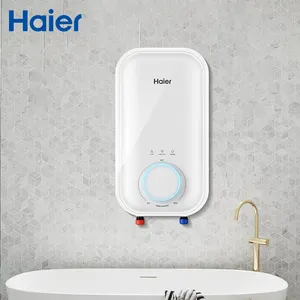 Haier New Style Hot Sell 3.5kw Red Copper Best Instant Electric Tankless Shower Hot Water Heater Reviews For Bathroom