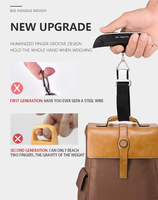 Balance à bagages numérique 50 kg 10 g, alimentée par batterie, affichage LED, portable, pour valise de voyage