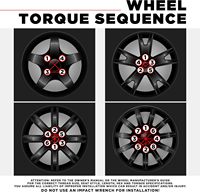 3807MBT-20AM M12x1.50 Écrou de roue noir mat à 6 cannelures avec clé, lot de 20 (pour jantes de rechange avec un diamètre de montage plus petit de 0,80 po)