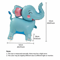 Ballons en aluminium animaux marcheurs avec roues, multicolores, imprimés en sérigraphie, mignons, à tirer, pour enfants, cadeaux de fête d'anniversaire en extérieur