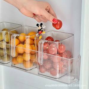 Cajas de almacenamiento para refrigerador, rectangulares con asa, organizador de cocina de calidad alimentaria para almacenamiento de frutas, verduras, huevos y dumplings - Product Image 3