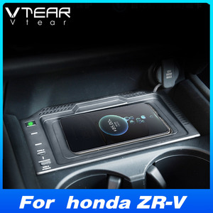 Para <span class=keywords><strong>Honda</strong></span> 2023 <span class=keywords><strong>HEV</strong></span> 2024, cargador inalámbrico Qi para coche, adaptador de placa de teléfono móvil rápido de 15W QC3.0 tipo C, accesorios de piezas de Metal - Product Image 4