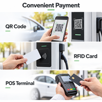 Solution de recharge commerciale pour les parkings publics et les dépôts de flottes CCS2/GB/T 60-120kW Entrée 380V OCPP 1.6 Accès par 4G RFID/Codes QR