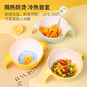 Wuhe Childrens Bowl With Handle Melamine Bpa Free Anti Scalding For Kids Home Use - Product Image 2