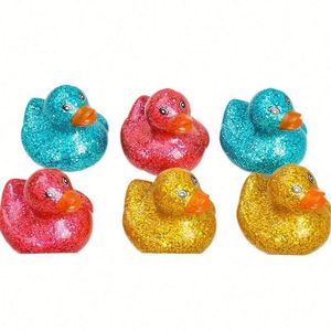 Bestseller 6Cm Plastic Children's <b>Bath</b> Toy Gold Glitter Sequin Water Play Cartoon Glowing Little Yellow Duck - Product Image 5