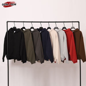 Sweat à capuche zippé YKK pour homme, 430 grammes, polaire chaud, coupe oversize, poche dissimulée, motif uni, pour l'hiver, service OEM disponible - Product Image 2