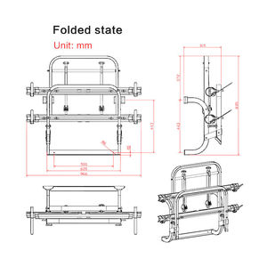 <span class=keywords><strong>Porte</strong></span>-vélos pliable double position à fixation arrière pour VR, caravane, <span class=keywords><strong>camping</strong></span>-<span class=keywords><strong>car</strong></span> et voiture - Product Image 4
