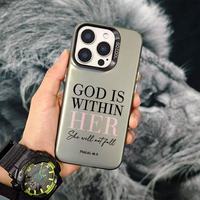 Coque de téléphone portable en TPU avec impression de lettres 'Art My Face' et clé argentée électroplaquée pour iPhone 11 12 13 14 15 16 17 Pro Max Air