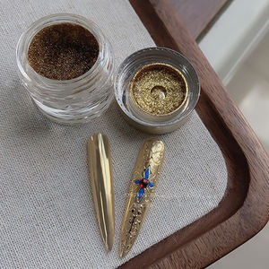 Ailanuo ผงกระจกวิเศษ Xifei 4สี15มล. แผ่นประกายทองทำเล็บมือแบบ DIY เจลทาเล็บ - Product Image 2